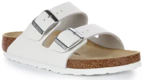 Birkenstock Arizona Natural Leather In White | Regular Fit