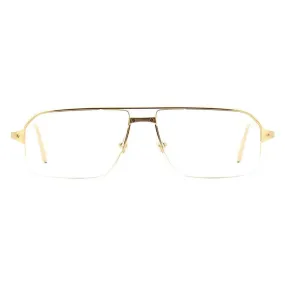 Cartier Men's Gold Metal Square Eyeglasses CT0231O/001