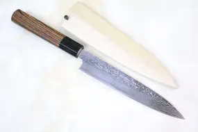 Fu-Rin-Ka-Zan R-2 Damascus Wa Series Wa Petty 165mm (6.4inch, Octagon Shaped Bocote Wood Handle, FRD-1PB)