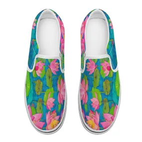 Lotus Flowers Collection - Unisex Slip-On Canvas Sneakers